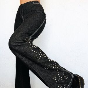 NWOT — Y2K Moda International Studded Mid-rise Bootcut Jeans Size 6